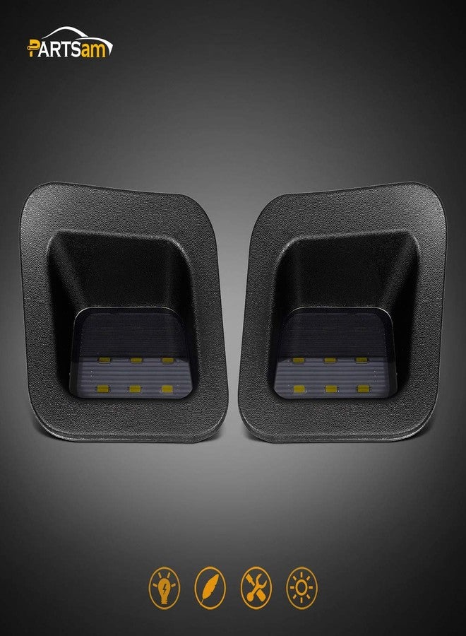Partsam Full Led License Plate Lights Lamp Assembly Smoke Black Housing Compatible with Dodge Ram 1500 2500 3500 2003-2018 Pickup Truck Rear Step Bumper Replacement, Pack of 2 - Image 2
